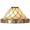 LumiLamp 5LL-5281 Paralume Tiffany Ø 45x28 cm Triangolo di vetro marrone beige