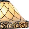 LumiLamp 5LL-5281 Paralume Tiffany Ø 45x28 cm Triangolo di vetro marrone beige