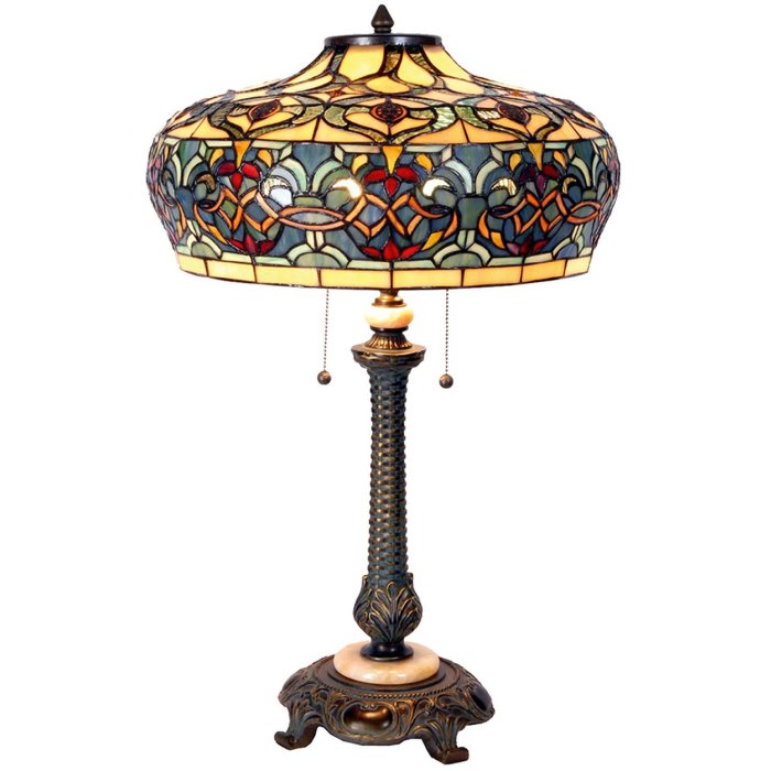 Lampada da tavolo Tiffany Ø 47x71 cm di colore giallo