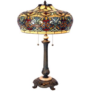 Lampada da tavolo Tiffany Ø 47x71 cm di colore giallo