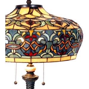 Lampada da tavolo Tiffany Ø 47x71 cm di colore giallo