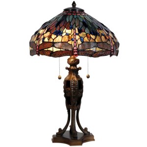 Lampada da tavolo Tiffany Ø 42x64 cm di colore verde