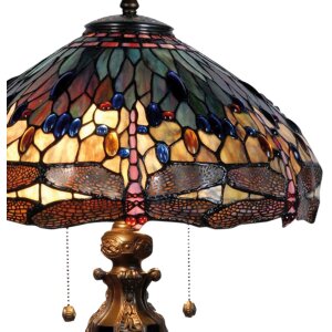 Lampada da tavolo Tiffany Ø 42x64 cm di colore verde