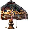 Lampada da tavolo Tiffany Ø 42x64 cm di colore verde