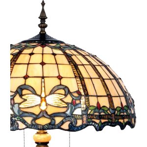 Lampada da tavolo Tiffany Ø 50x80 cm color natura