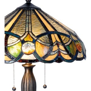 Lampada da tavolo Tiffany Ø 41x61 cm color marrone