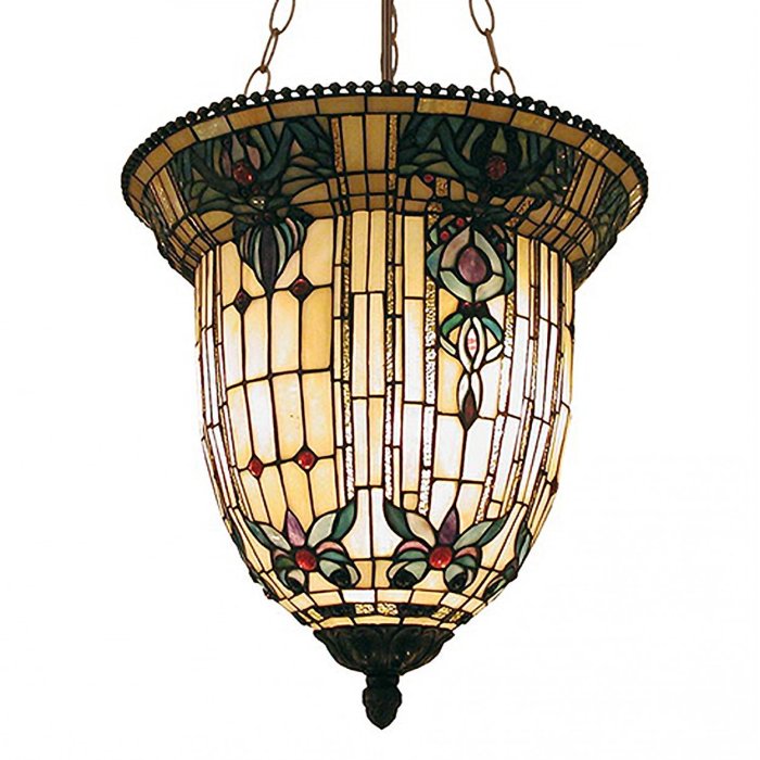Lampada a sospensione Tiffany 41x126 cm colorata
