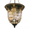 Lampada a sospensione Tiffany 41x126 cm colorata