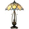 LumiLamp Lampada da tavolo Tiffany Ø 40x60 cm color blu