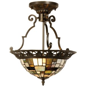 Lampada da terra Tiffany 31x78 cm verde