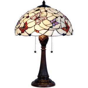 Lampada da tavolo Tiffany Ø 41x60 cm colore rosso