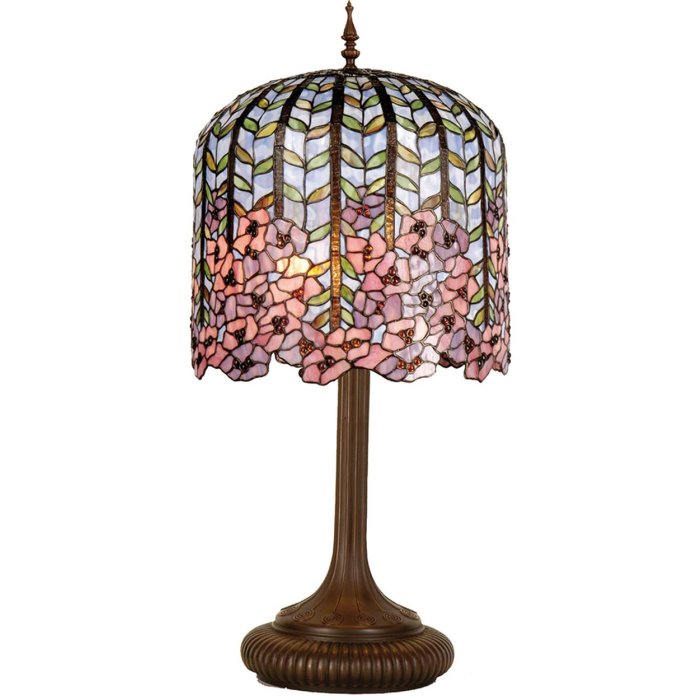 Lampada da tavolo Tiffany Ø 40x84 cm color rosa