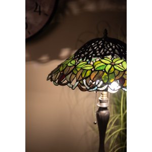 Lampada da tavolo Tiffany Ø 47x58 cm di colore verde