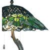 Lampada da tavolo Tiffany Ø 47x58 cm di colore verde