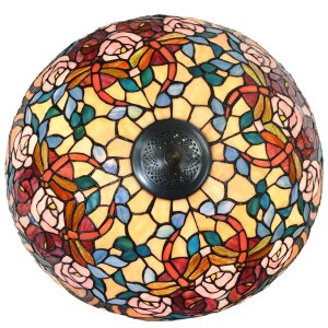 Lampada da tavolo Tiffany Ø 46x64 cm di colore rosso