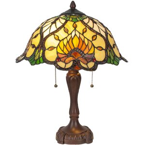 Lumilamp Tiffany Lampada da Tavolo Ø 40x50 cm di colore verde