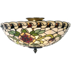 Plafoniera Tiffany Ø 40x23 cm nero