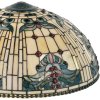 LumiLamp 5LL-5424 Paralume Tiffany Ø 50 cm Beige Blu Vetro Semicircolare