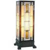 5LL-5445 Lampada da tavolo Tiffany 18x45 cm Lampada da tavolo quadrata in vetro marrone