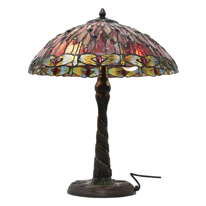 Lampada da tavolo Tiffany Ø 45x56 cm colore rosso