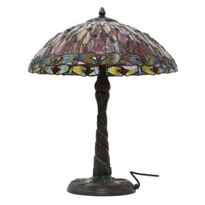 Lampada da tavolo Tiffany Ø 45x56 cm colore rosso