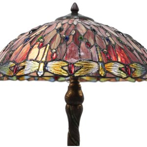 Lampada da tavolo Tiffany Ø 45x56 cm colore rosso