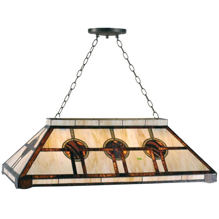 Lampada a sospensione Tiffany 92x126x47 cm marrone