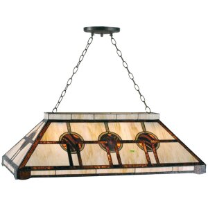 Lampada a sospensione Tiffany 92x126x47 cm marrone