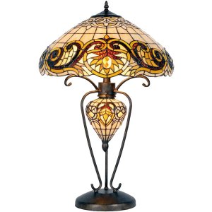 Lampada da tavolo Tiffany Ø 46x76 cm di colore giallo