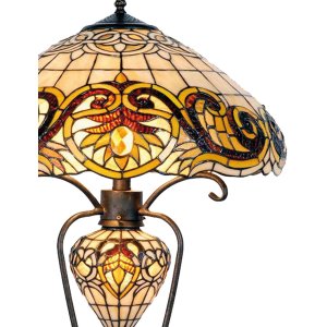 Lampada da tavolo Tiffany Ø 46x76 cm di colore giallo