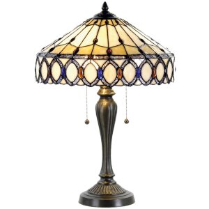 Lampada da tavolo Tiffany Ø 40x58 cm color natura