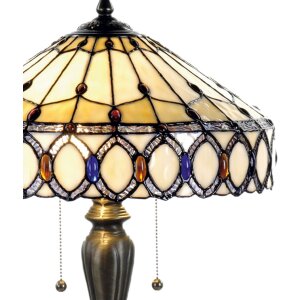 Lampada da tavolo Tiffany Ø 40x58 cm color natura