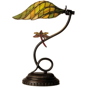 Lampada da tavolo Tiffany LIBELLE verde