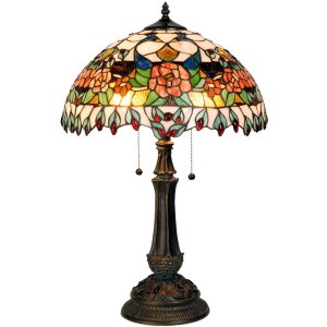 Lampada da tavolo Tiffany Ø 41x67 cm colore rosso