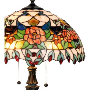 Lampada da tavolo Tiffany Ø 41x67 cm colore rosso