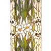 LumiLamp 5LL-5539 Colonna Tiffany Ø 31x78 cm Verde Fiori di vetro bianco Rotondo