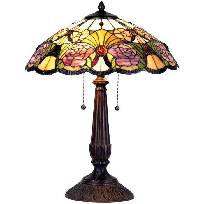 Lampada da tavolo Tiffany Ø 44x57 cm color viola