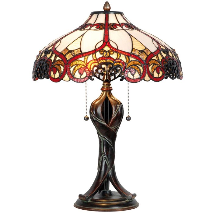 Lampada da tavolo Tiffany Ø 41x56 cm colore rosso