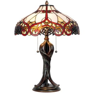 Lampada da tavolo Tiffany Ø 41x56 cm colore rosso