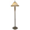 LumiLamp 5LL-5613 Lampada da terra Tiffany Ø 46x168 cm Lampada da terra triangolo in vetro beige