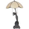 LumiLamp 5LL-5719 Lampada da tavolo Tiffany Ø 41x70 cm Lampada da tavolo in vetro beige