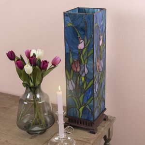 Lampada da tavolo Tiffany 24x58,5 cm blu