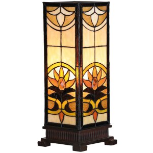 LumiLamp 5LL-5780 Lampada da tavolo Tiffany 18x18x45 cm...