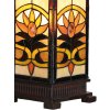 LumiLamp 5LL-5780 Lampada da tavolo Tiffany 18x18x45 cm Beige Brown Glass Square