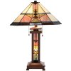 Lampada da tavolo Tiffany 48,5x69 cm color rosa