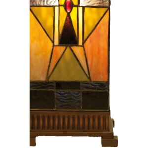 Lampada da tavolo Tiffany 18x45 cm marrone