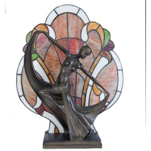 Lampada da tavolo Tiffany 35x15x44 cm color marrone