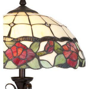 Lampada da tavolo Tiffany 35x61 cm di colore rosso