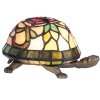 LumiLamp 5LL-5787 Lampada da tavolo Tiffany 15x22x13 cm Tartaruga di vetro marrone rossa