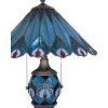 LumiLamp 5LL-5829 Lampada da tavolo Tiffany Ø 40x65 cm Vetro blu rosso